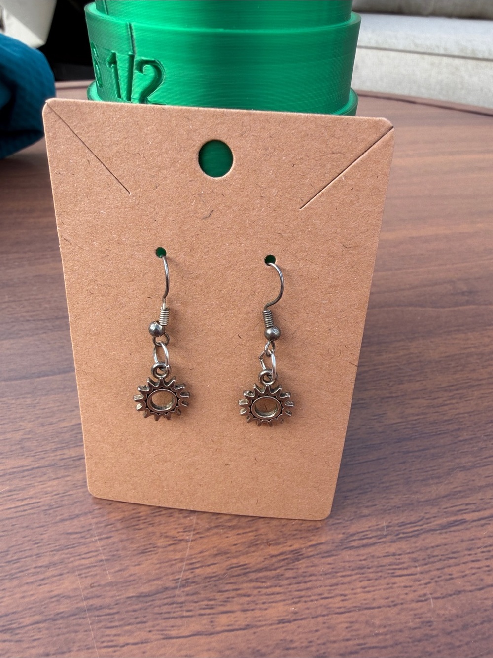 Sunburst Drop Earrings - silver